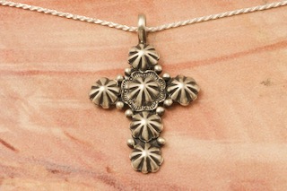 Sterling Silver Native American Cross Pendant